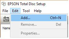 Epson Total Disc Setup