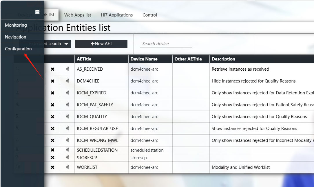 Config Pacs