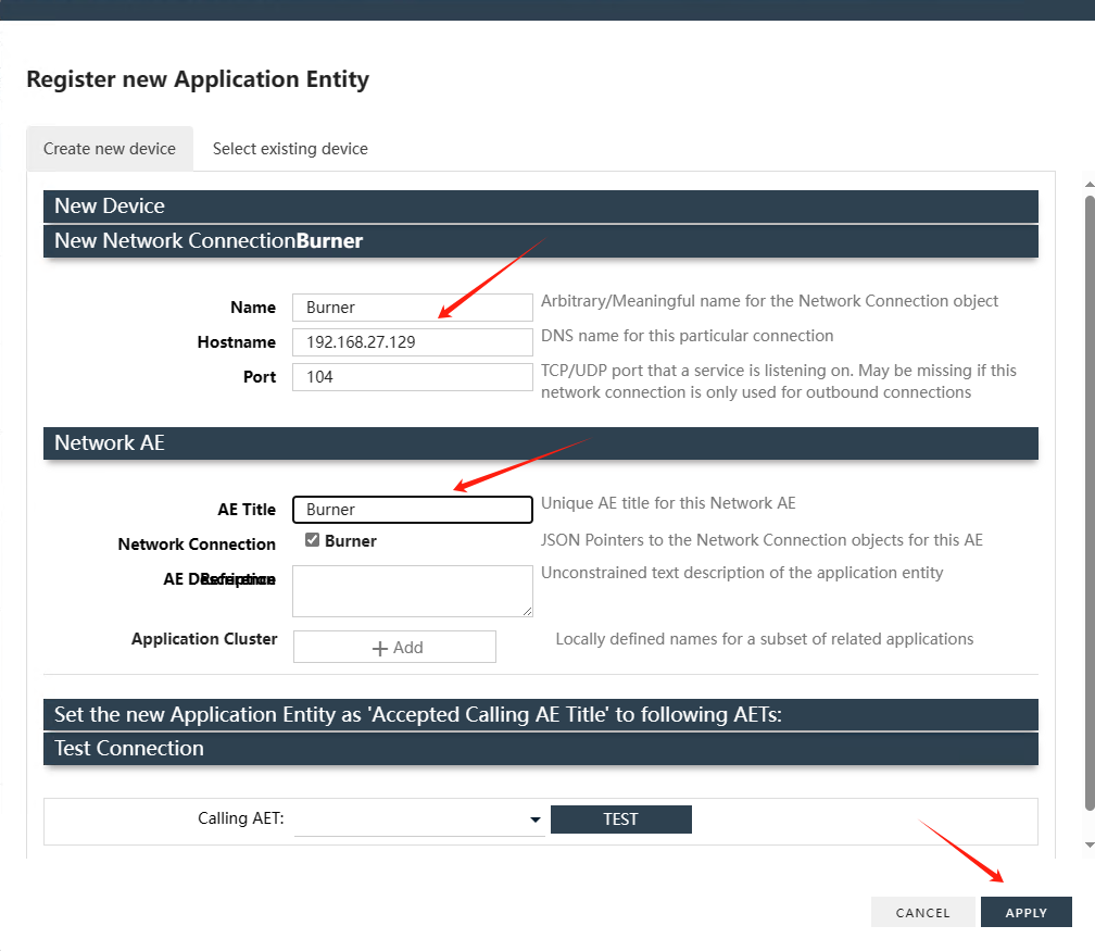 Configureer Pacs